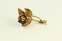 18ct Gold Rose Brooch