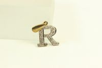 9ct Gold CZ Initial R