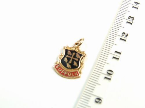 9ct Gold Charm-Suffolk Badge