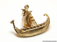 9ct Gold Solid Charm-Sailing Vessel